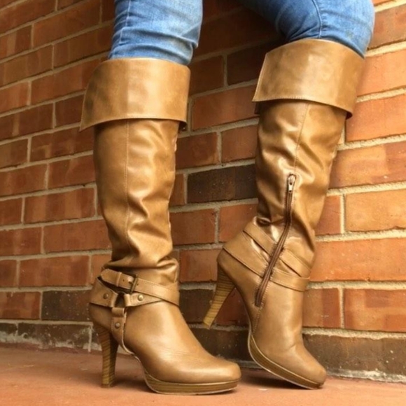 Light brown Rampage high heel boots - Picture 2 of 4